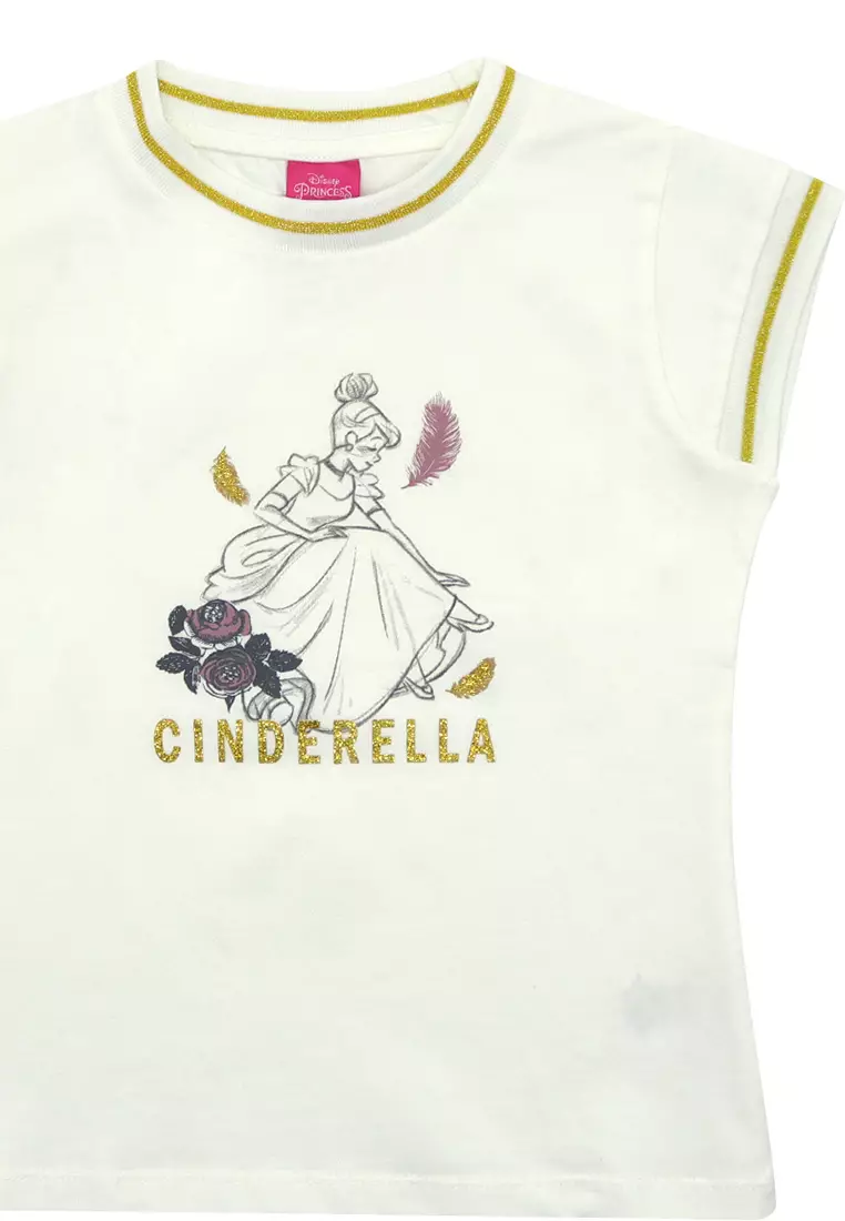 Disney Princess Girls Cinderella Round Neck T Shirt