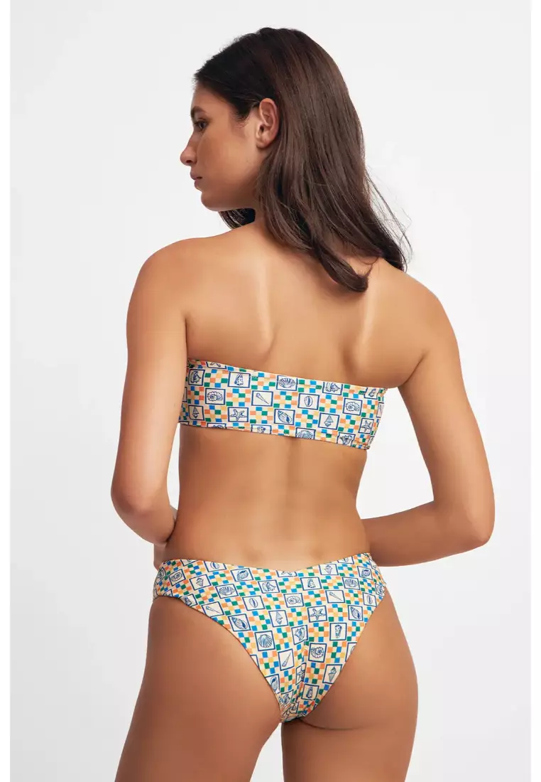 Maie Ruched Medium Bikini Bottoms / Conch Crush