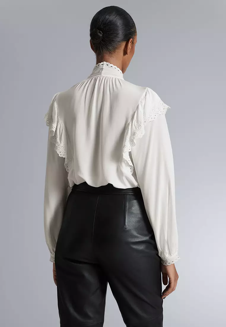 Scalloped Ruffle Blouse