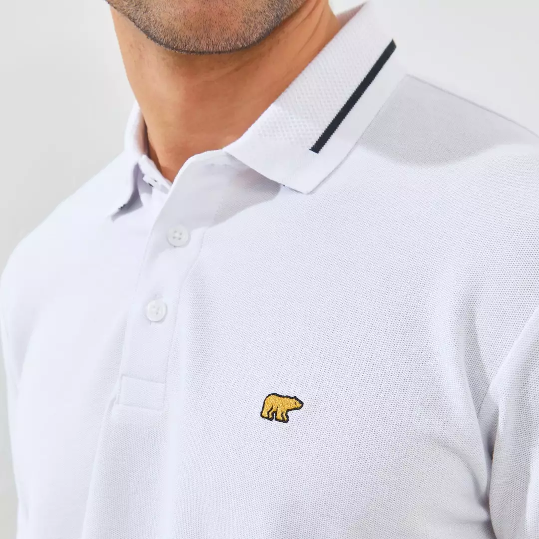 Jack Nicklaus Hubert Polo Shirt Pria Regular Fit Putih Colour White