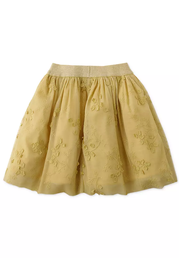 Girls All Over Embroidered Tulle Skirt