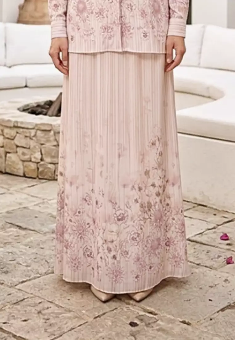 Rok Maxi Motif Bunga Cantik Kekinian In Cream By Brilliant Girl Warna CREAM