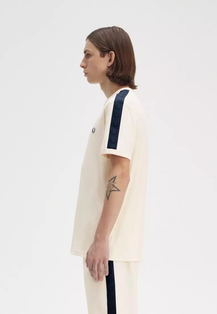 Fred Perry M4613 Contrast Tape Ringer T-Shirt (Ecru)