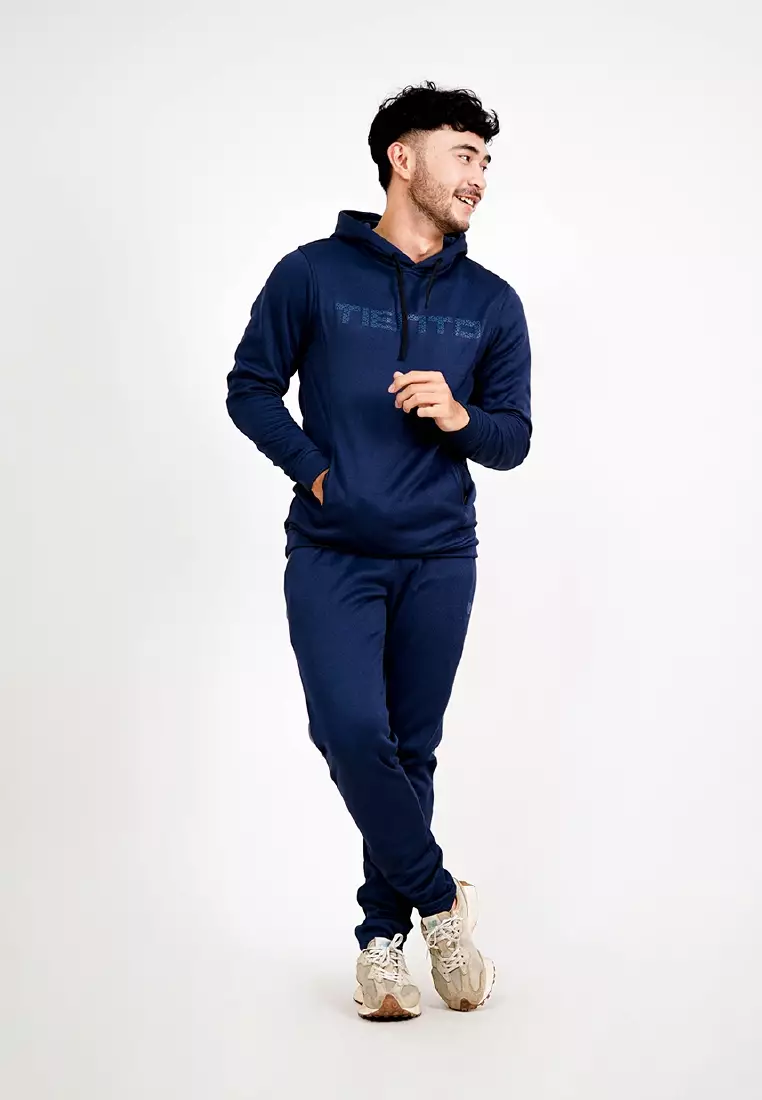 Tiento Sweater Hoodie Sporty Fleece Graphical Sweat Shirt Olahraga Kasual Pria