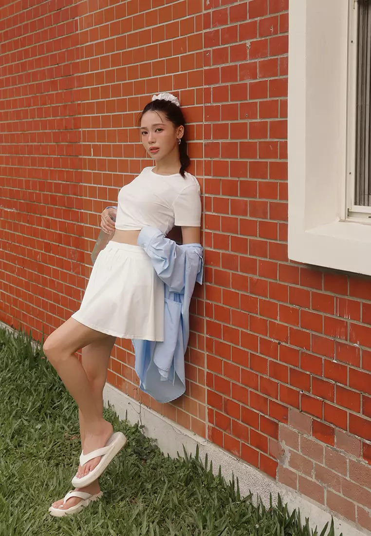 Ruffle Flowy Mini Skirt