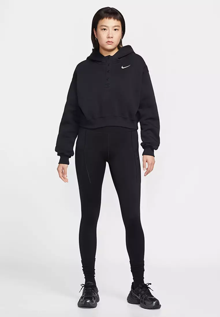 Phoenix Fleece Oversized Cropped Hoodie