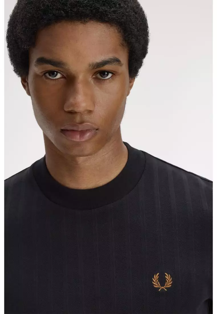 Fred Perry M2392 Pique Stripe T-Shirt (Black)