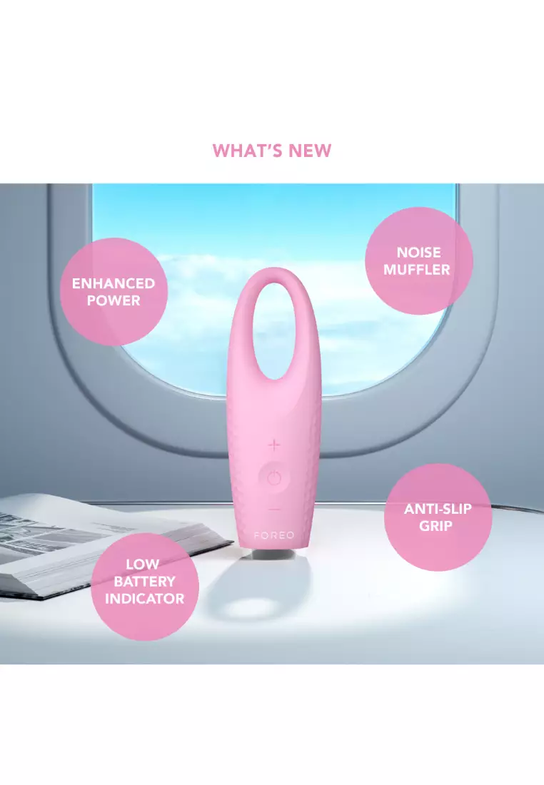 FOREO IRIS 2 Lymphatic Drainage Eye Massager - Dark Eye Circle & Eye Bags Remover | Enhanced Eye Cream Absorption | Anti Wrinkle Eye Puffiness Reducer - Pearl Pink
