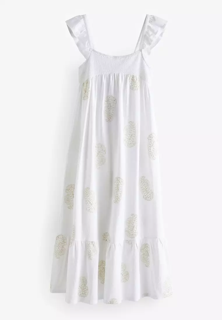 sachin and babi light blue dress BODEN Embroidered Jersey Midi Dress main image 0