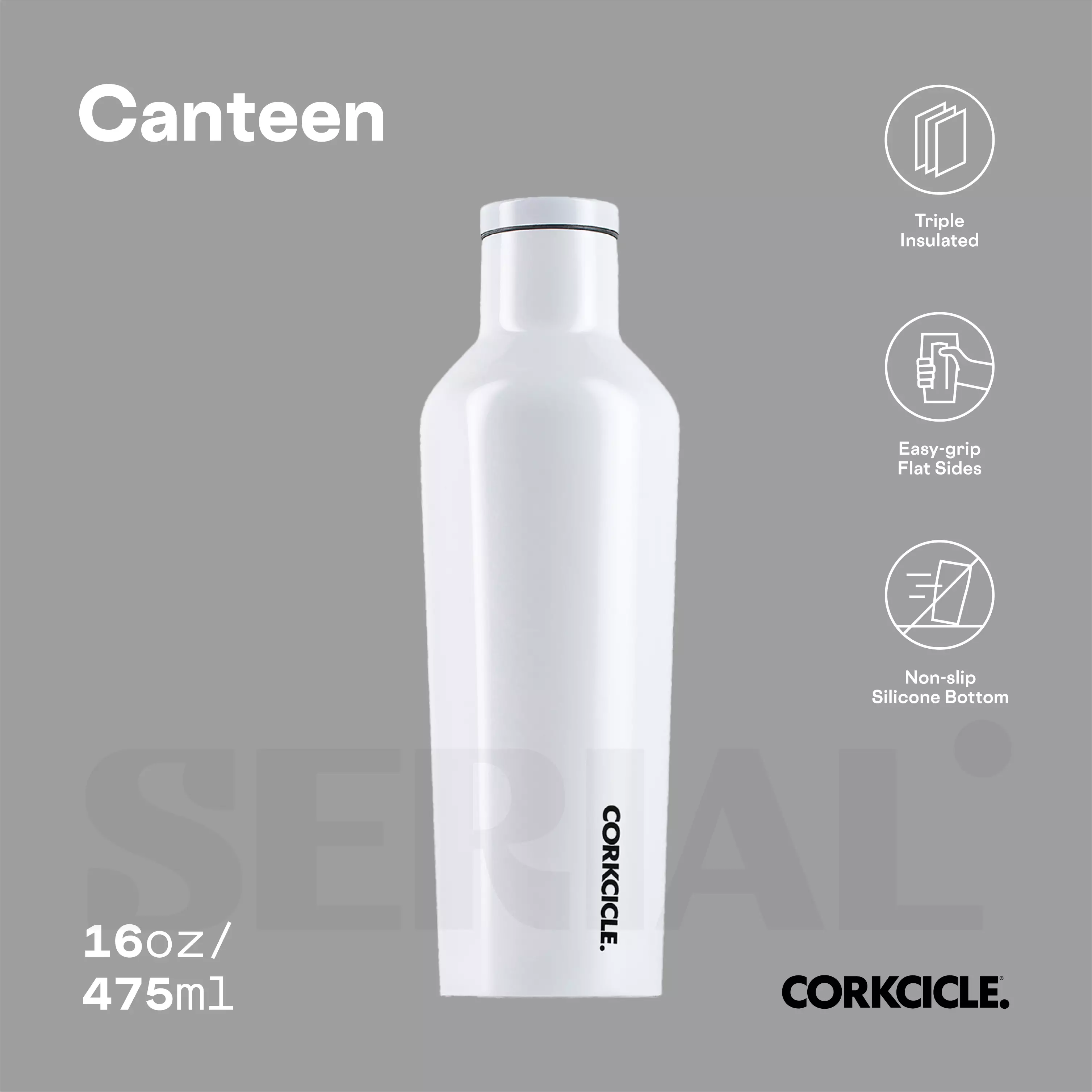 Jual Corkcicle CORKCICLE® Canteen 16oz Dipped Modernist White
