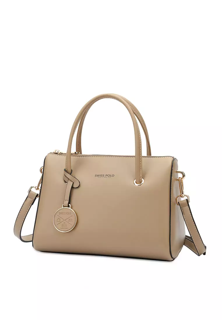 Women's Top Handle Bag / Sling Bag / Crossbody Bag - Beige