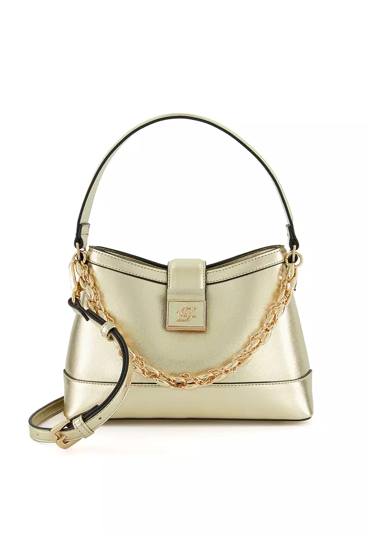 Desirable Small Chain Detail Shoulder Bag Gold