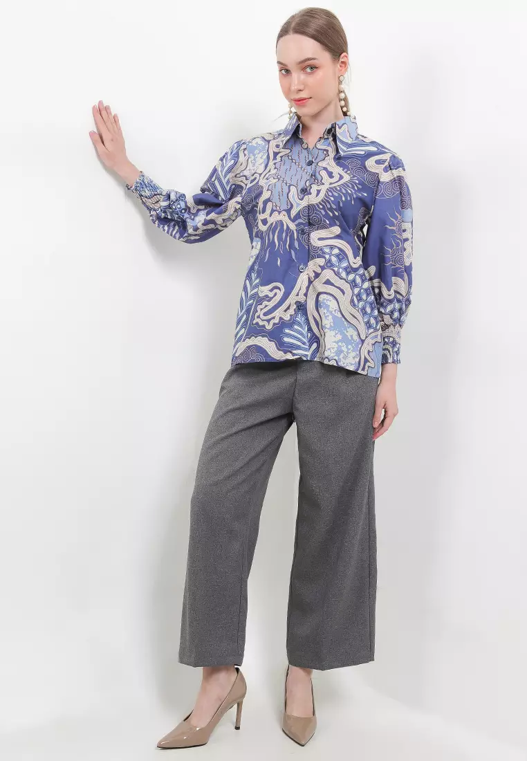 Ginny Blouse Batik Katun Wanita