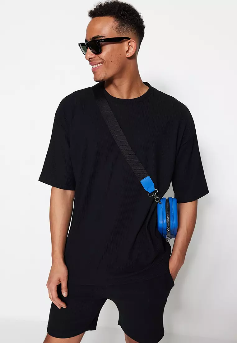 Crew Neck Textured T-Shirt