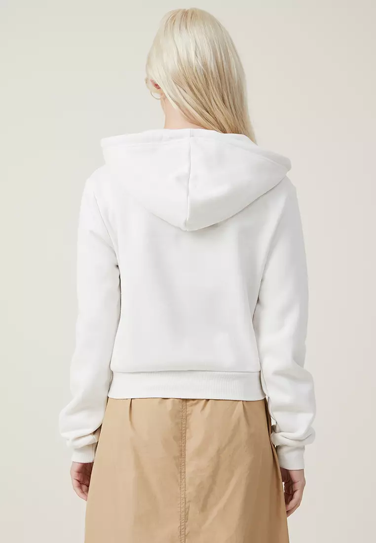 Buy Cotton On Classic Cropped Fitted Zip Through Hoodie 2023 Online |  ZALORA Singapore