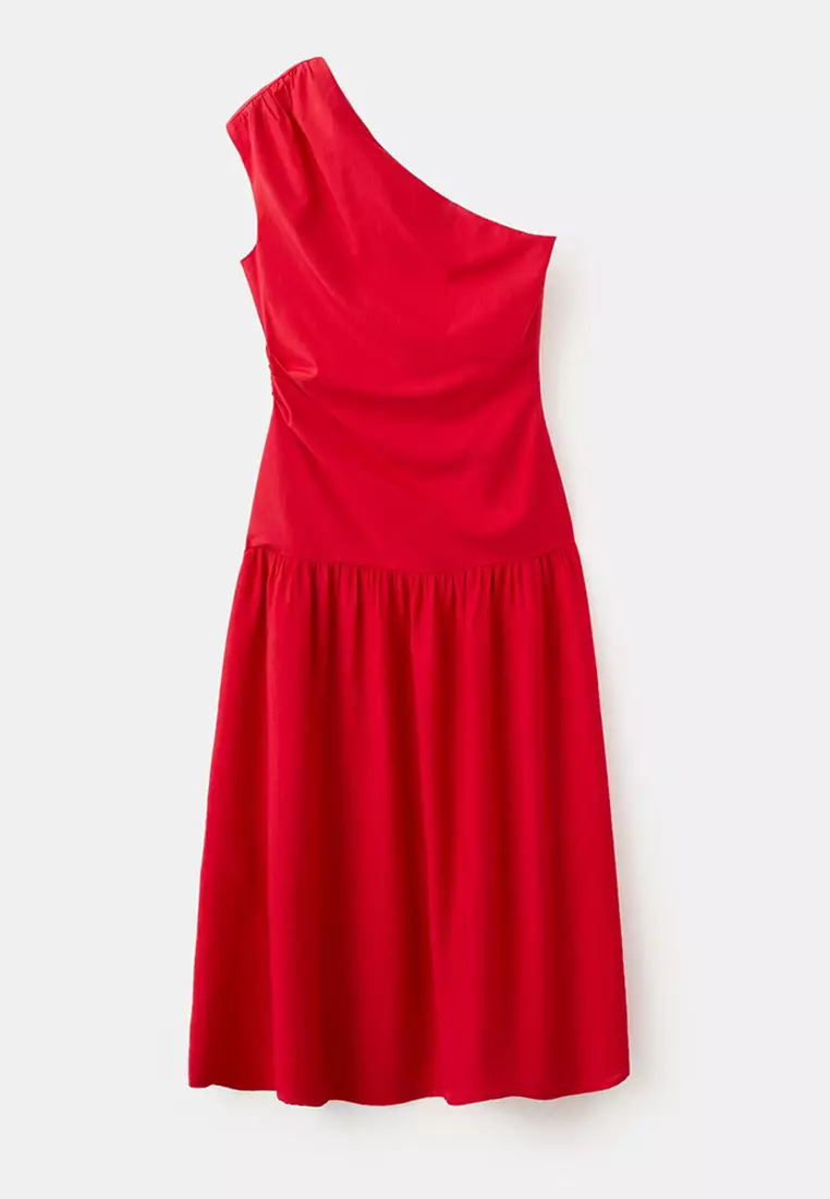 Asymmetrical Pleated Dress
