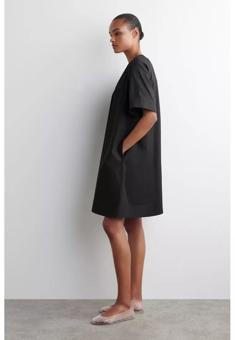TIE-BACK A-LINE MINI DRESS