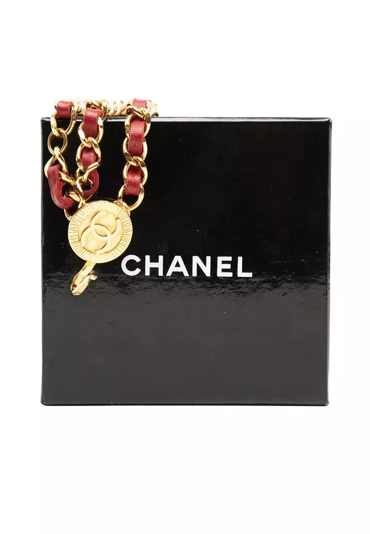 Buy CHANEL Pre-Loved Chanel Gold Plated Leather Woven  display picture 2