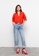 LC WAIKIKI red Shirt Collar Plain Viscose Women's Blouse AA48EAAC3FAEF7GS_1