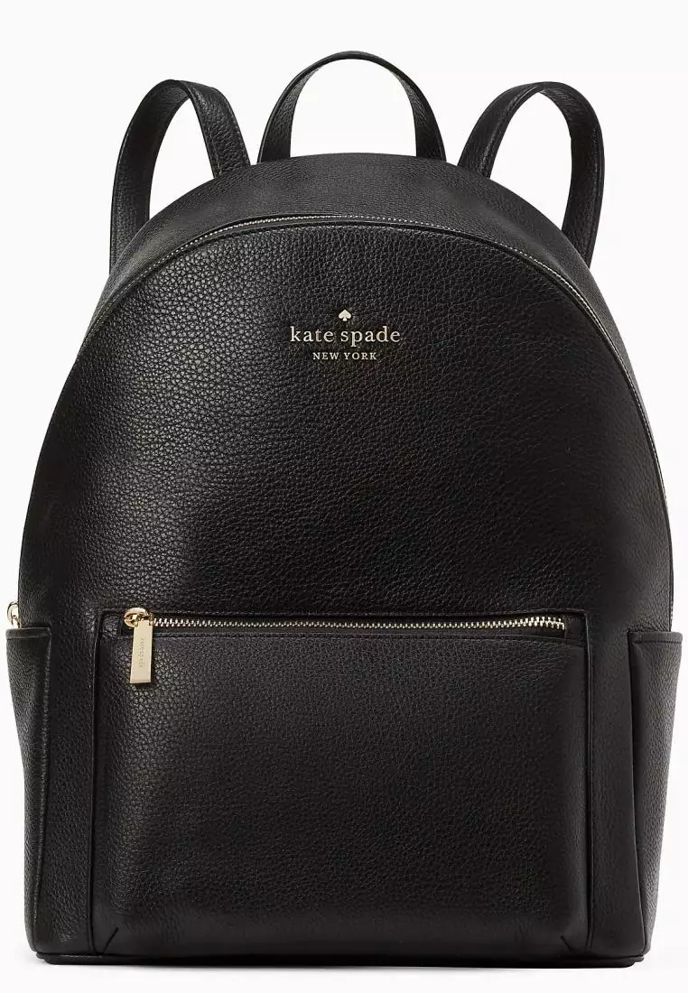 Kate Spade Leila Pebbled Leather Large Dome Backpack Black