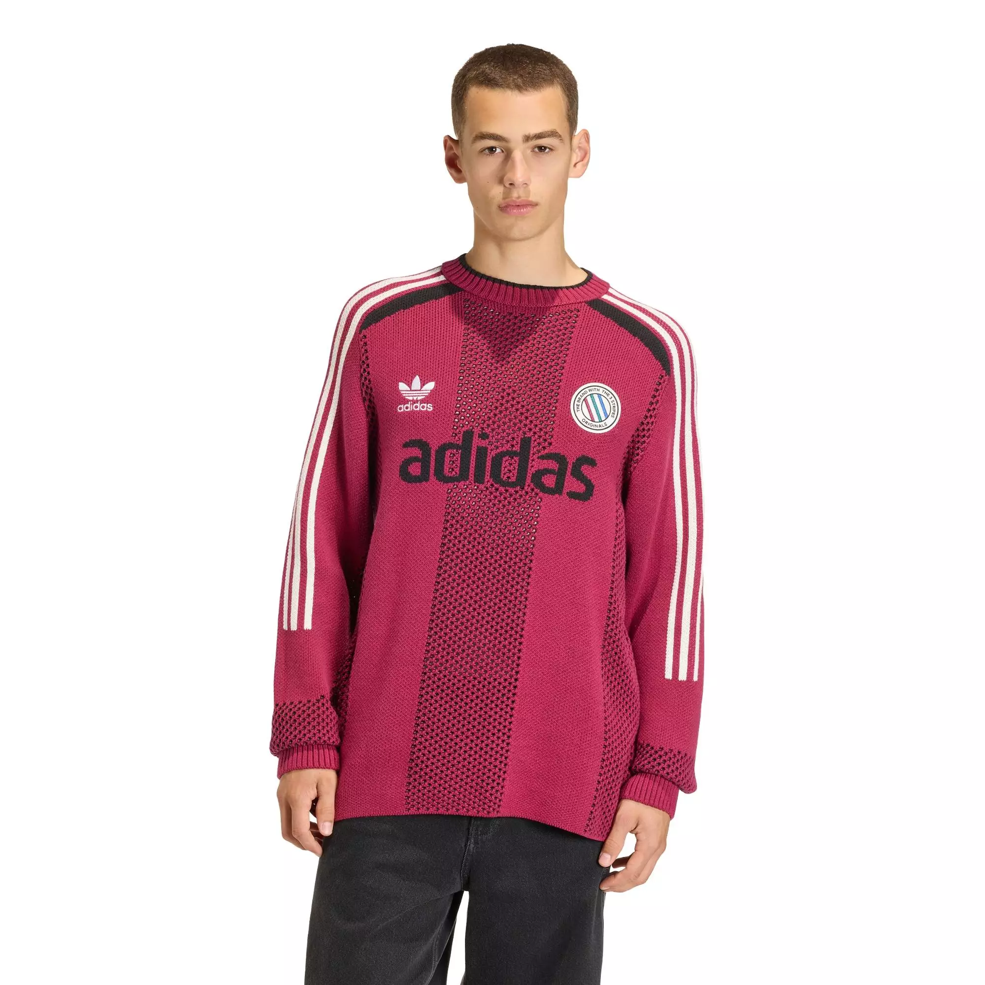 Lifestyle ADICOLOR BLOKECORE LONGSLEEVES LIGHT WEIGHT PULLOVER UNISEX Unisex Burgundy KQ5086