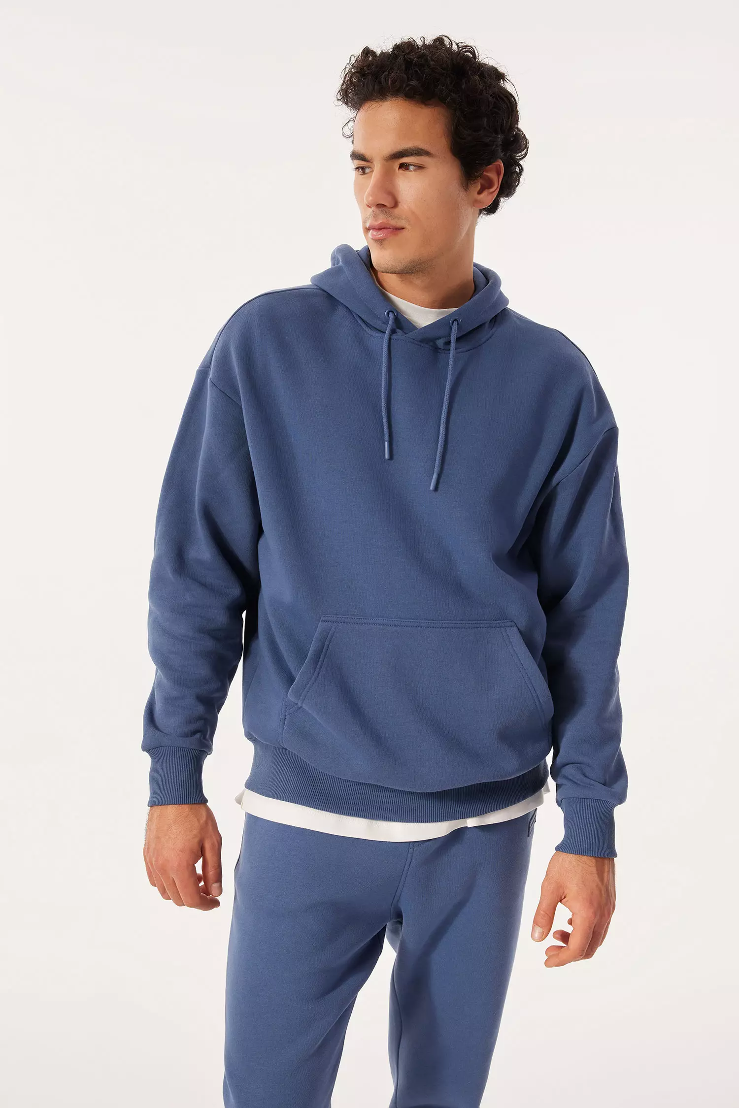 Reclaimed Vintage inspired oversized hoodie in navy overdye, ASOS