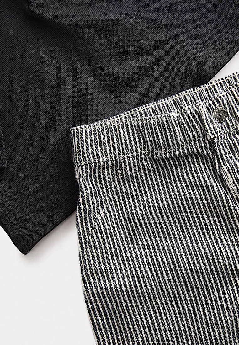 Pure Cotton Long Sleeve Polo Shirt & Trousers Outfit