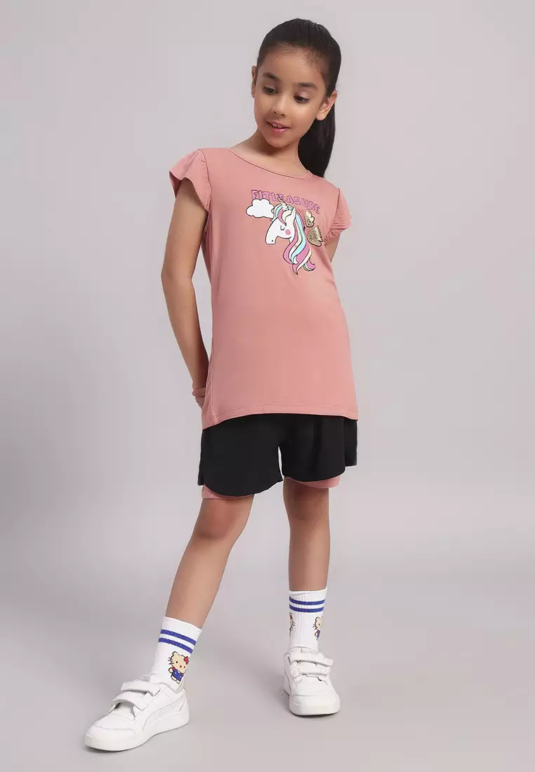 Kaos Lengan Ruffle Anak Perempuan TwinkleTails
