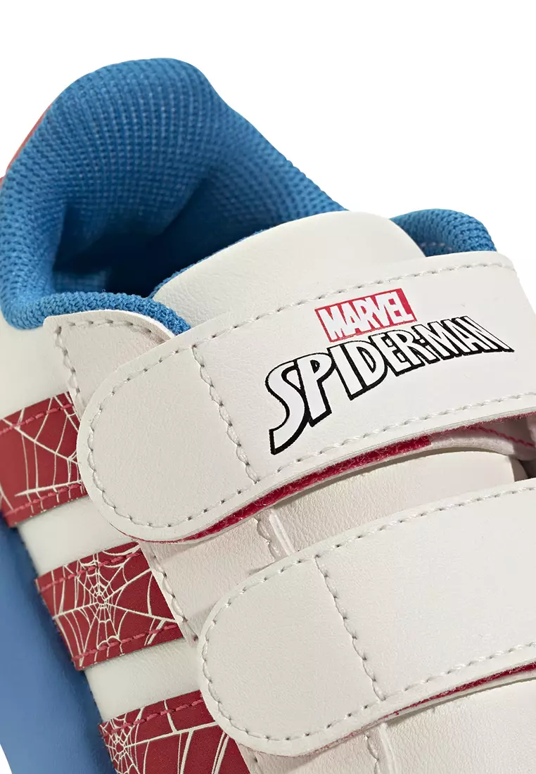 Lifestyle x Marvel Spider-Man Grand Court Shoes Kids Unisex White JQ8072