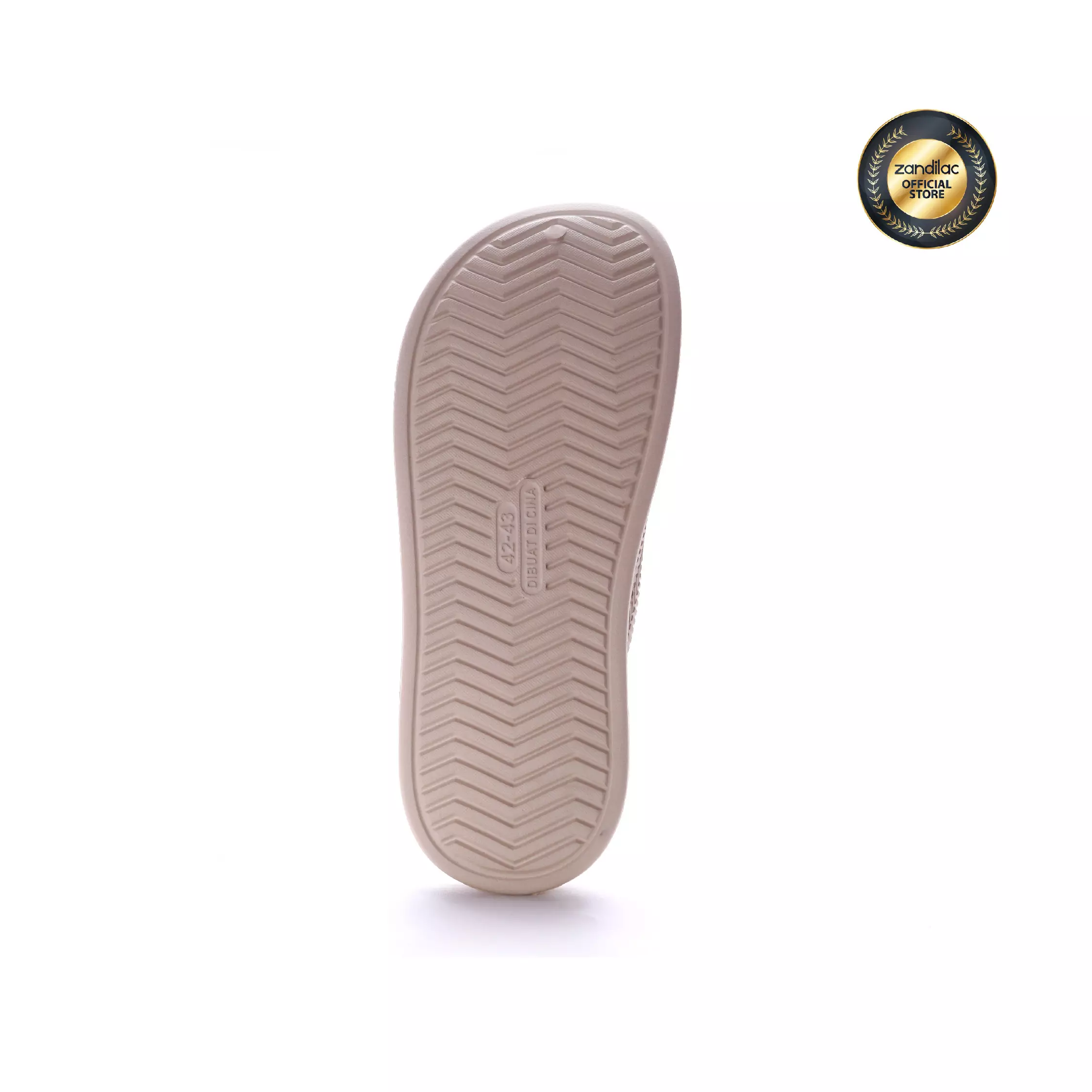 ZANDILAC - SANDAL LAKI DEWASA CH112174LD jepit full karet - COKLAT JAHE