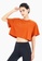 HAPPY FRIDAYS orange Women’s Loose Short Sleeve Top DK-TX27 BE6E6AA02BAA20GS_3