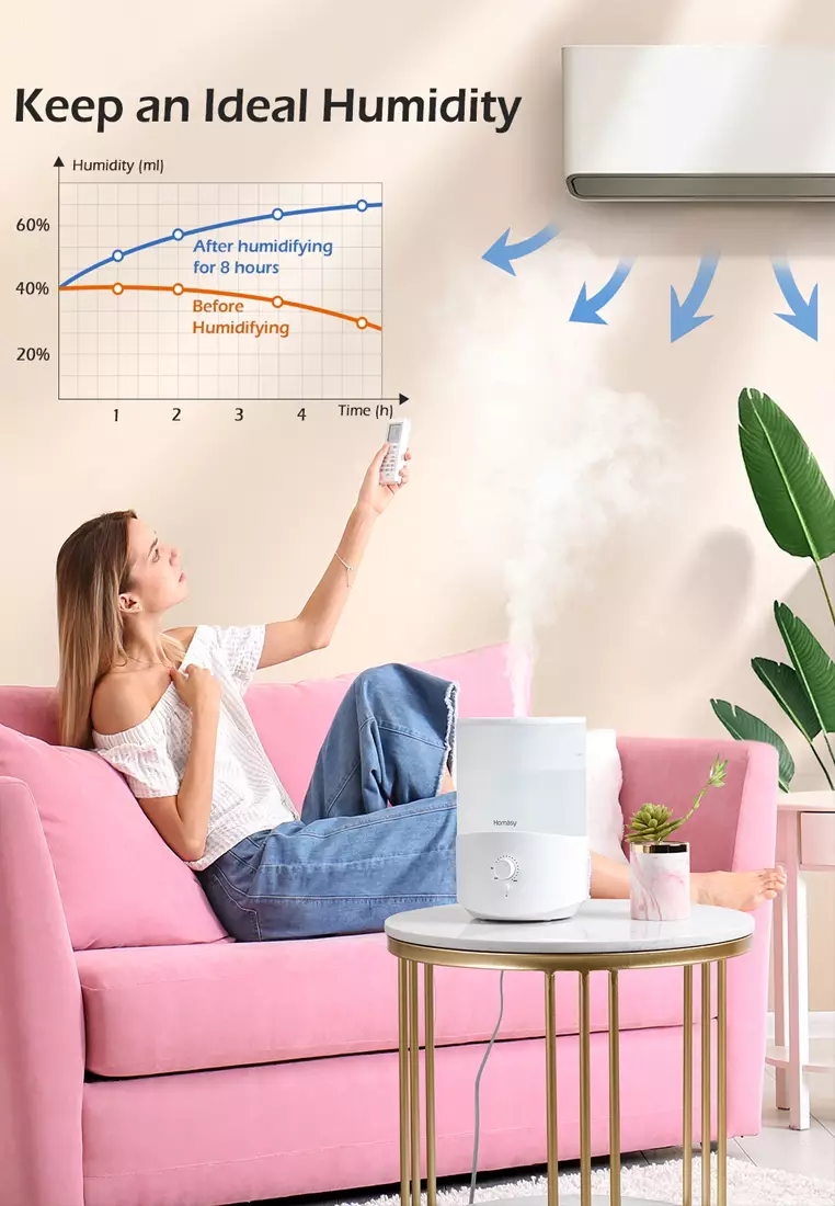 Buy Homasy Homasy 2.5L Digital Air Humidifier Aroma Oil Diffuser Aroma