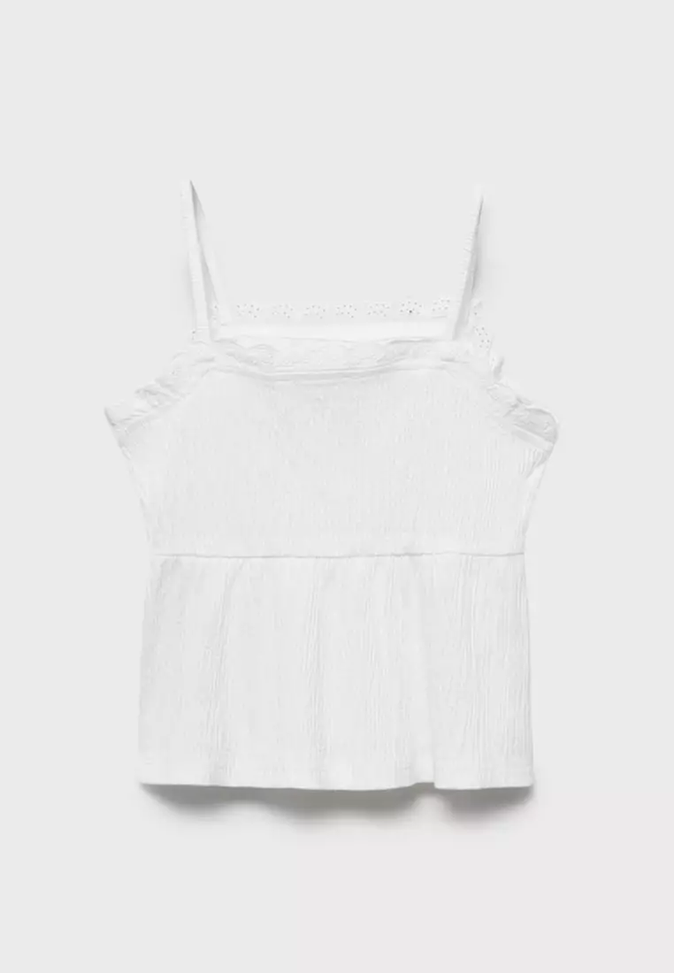 Top With Swiss Embroidery Detail