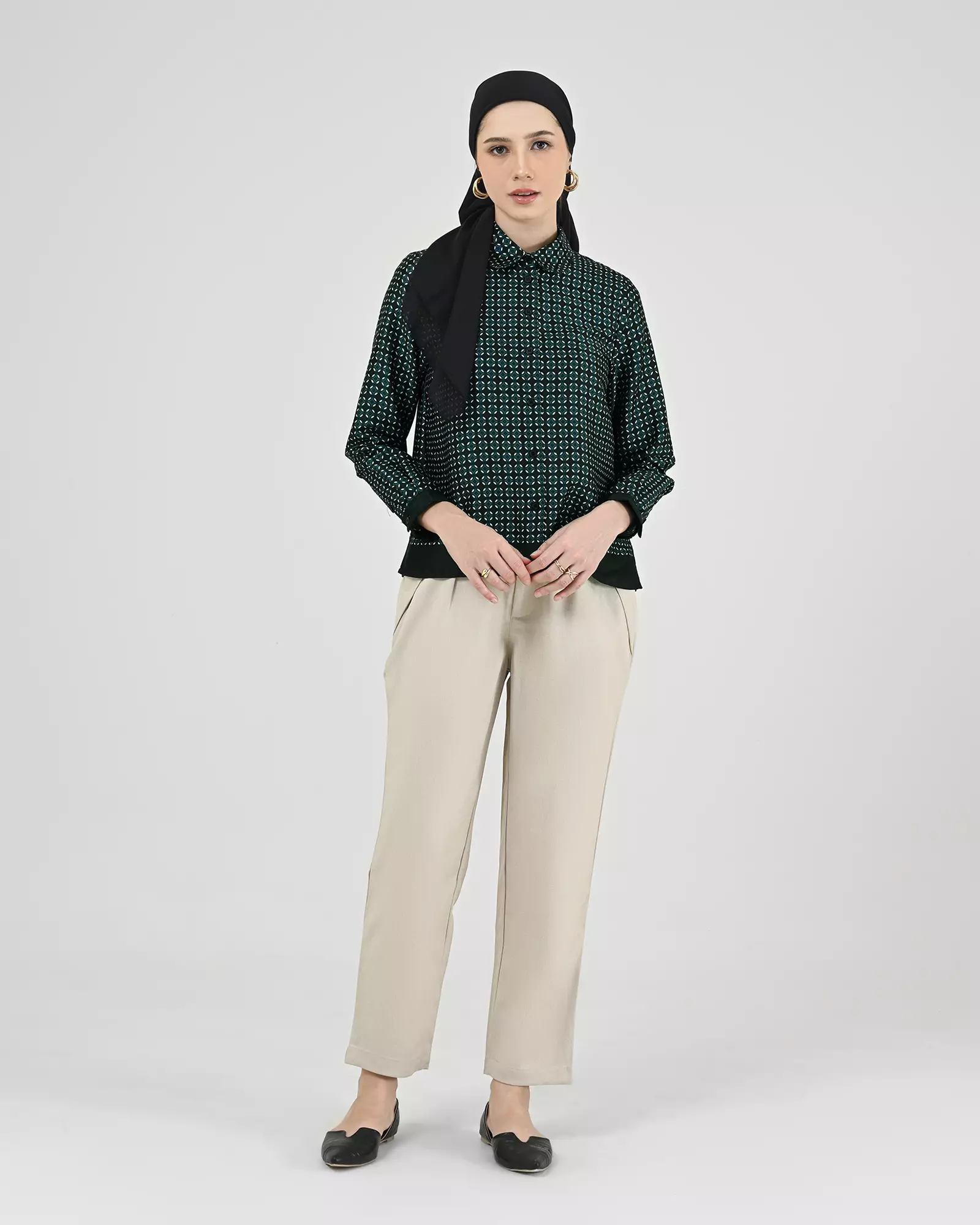 Geulis.id KANEA SHIRT - Emerald
