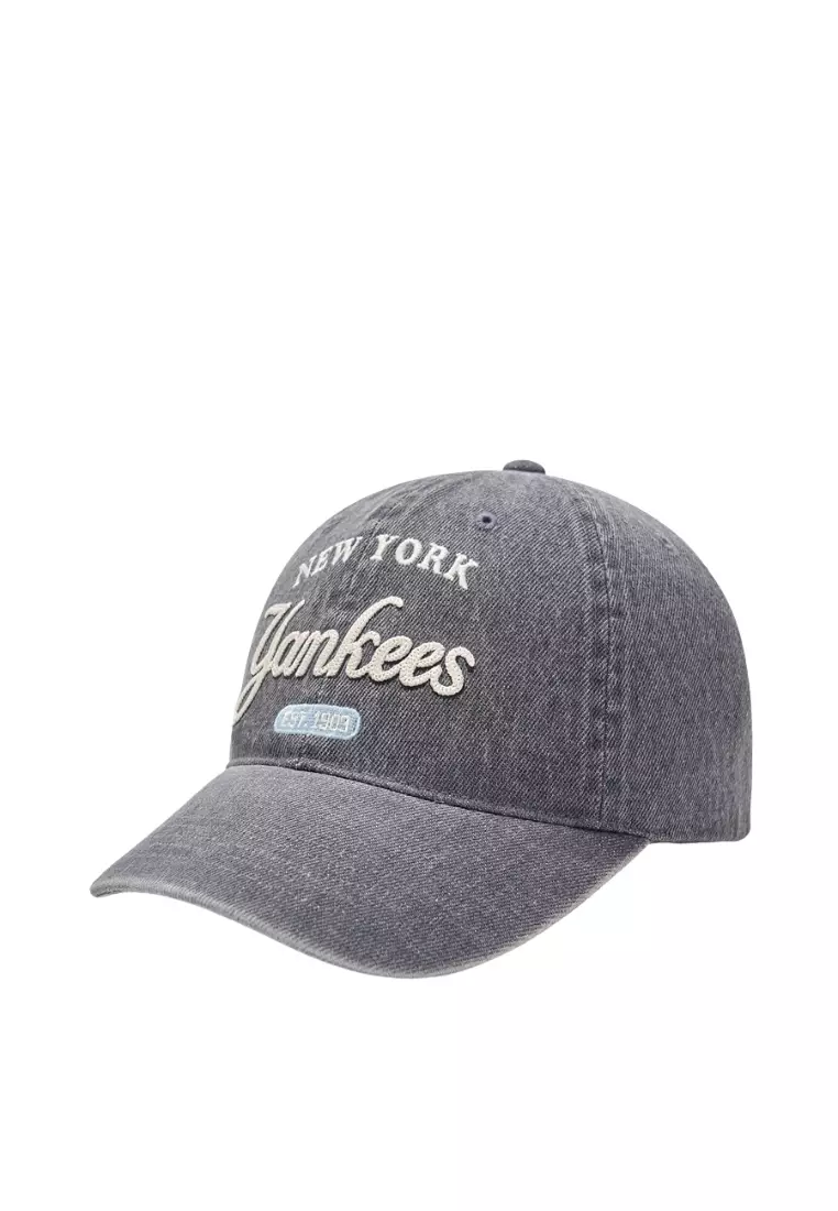 Jual MLB Korea Color Denim Unstructured Ball Cap - NY Grey