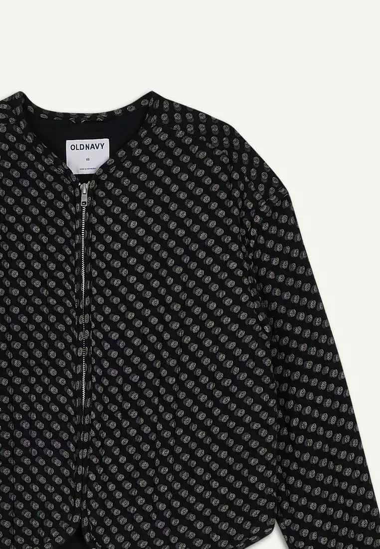 Quilted Bomber Jacket for Women