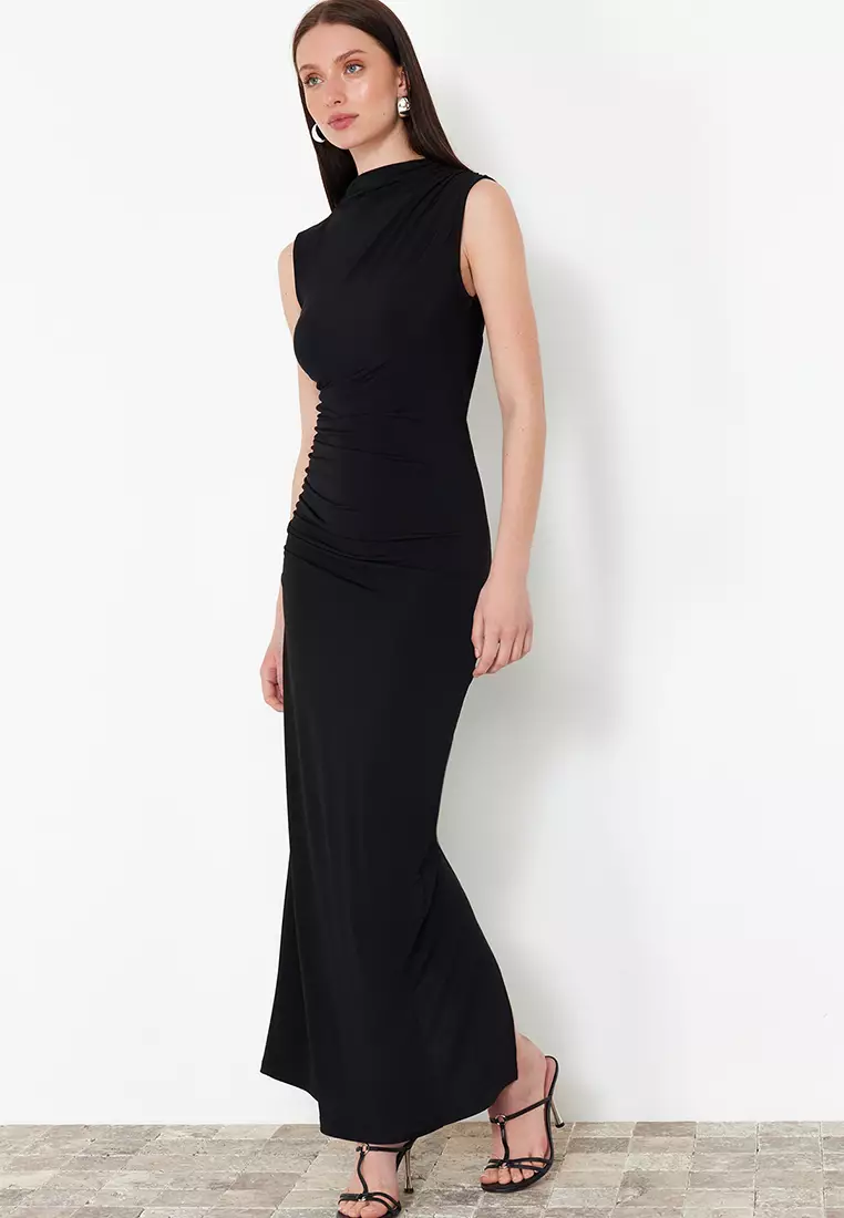 todayful Highneck Pencil Dress Highneck Pencil Dress（マキシ