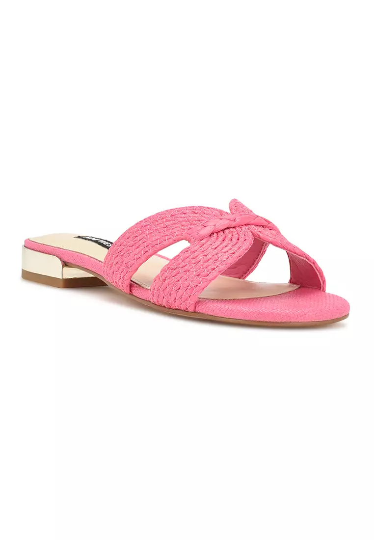 Buy Nine West Irenie2 Flat Slide Sandals Medium Pink 2024 Online