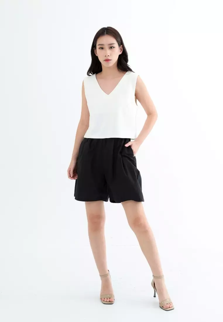 Plus Size Short Pants Ha Rin Black