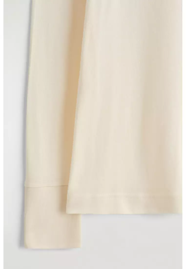 COTTON-JERSEY LONG-SLEEVED TOP
