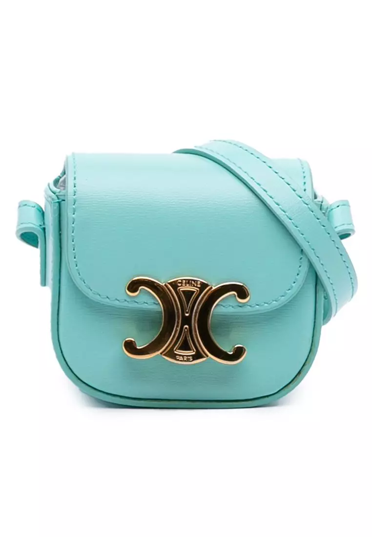 Buy CELINE Pre-Loved Celine Leather Triomphe Airpods Case With
