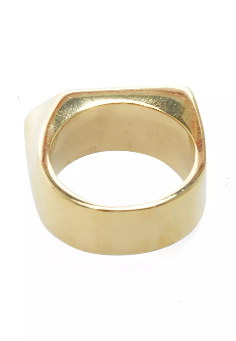 Daisy Aksesoris Fashion Pria Wanita CIncin Uniqe Design Material Titanium ORIGINAL - Gold Glossy