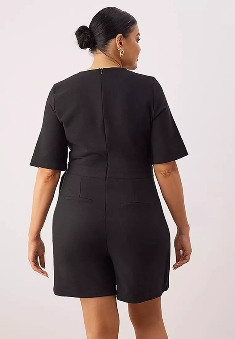 Plus Size Belted Mini Skort Dress