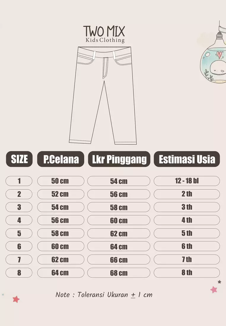 Two Mix - Kids Denim Pants - Celana Panjang Jeans Anak Perempuan 1-8 Tahun 4315