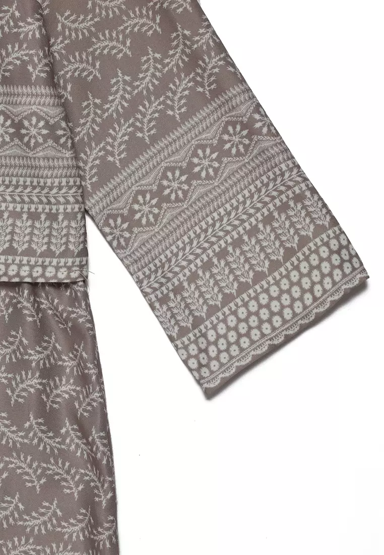 Baju Gamis Anak Perempuan Daun Kecil Brown - BEAUTY