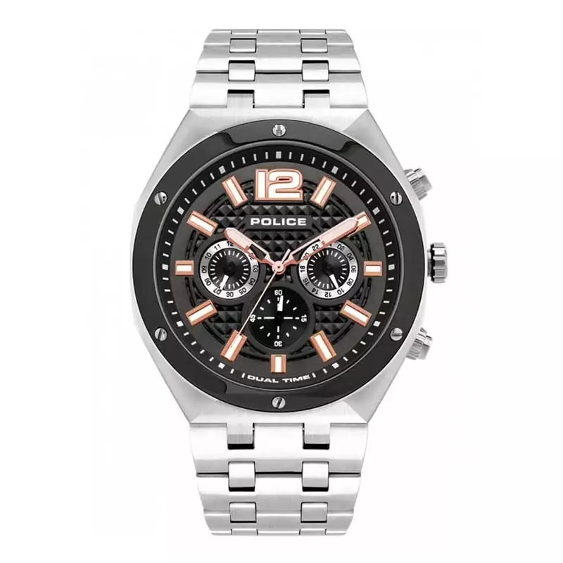 Jual Police POLICE PL 15995JSTU/61M Rantai Full Silver Ring Hitam Cowok ...