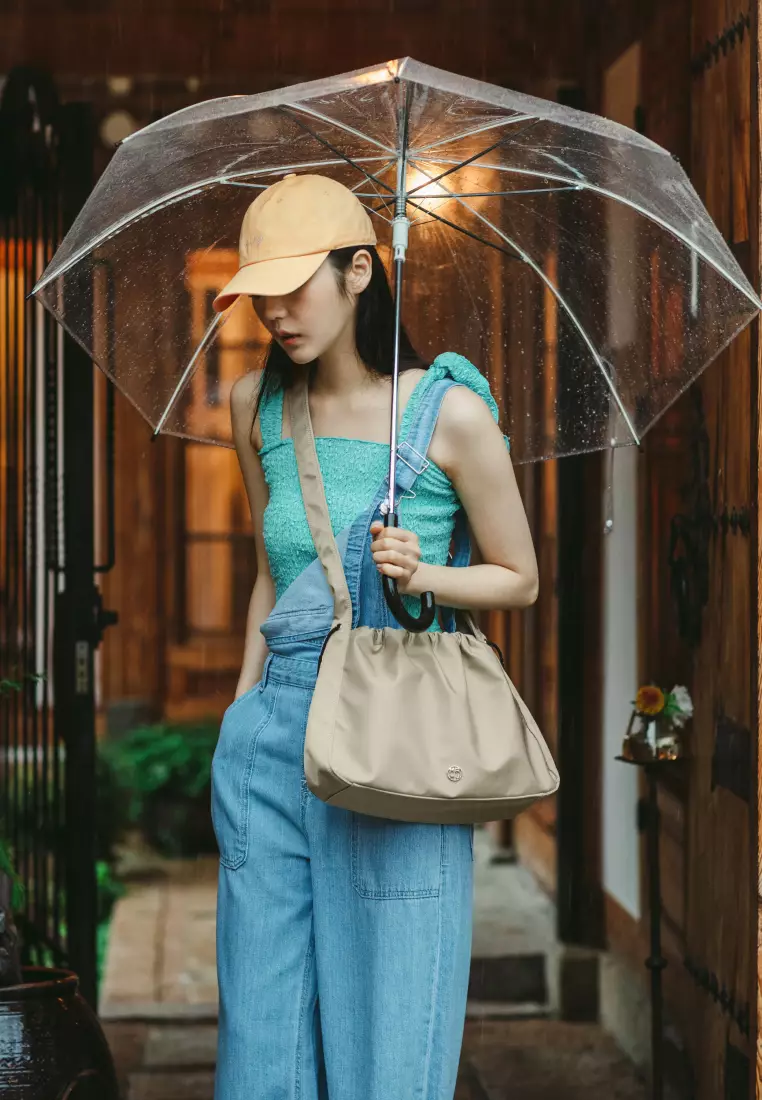 MOA Nylon Crossbody Bag Beige