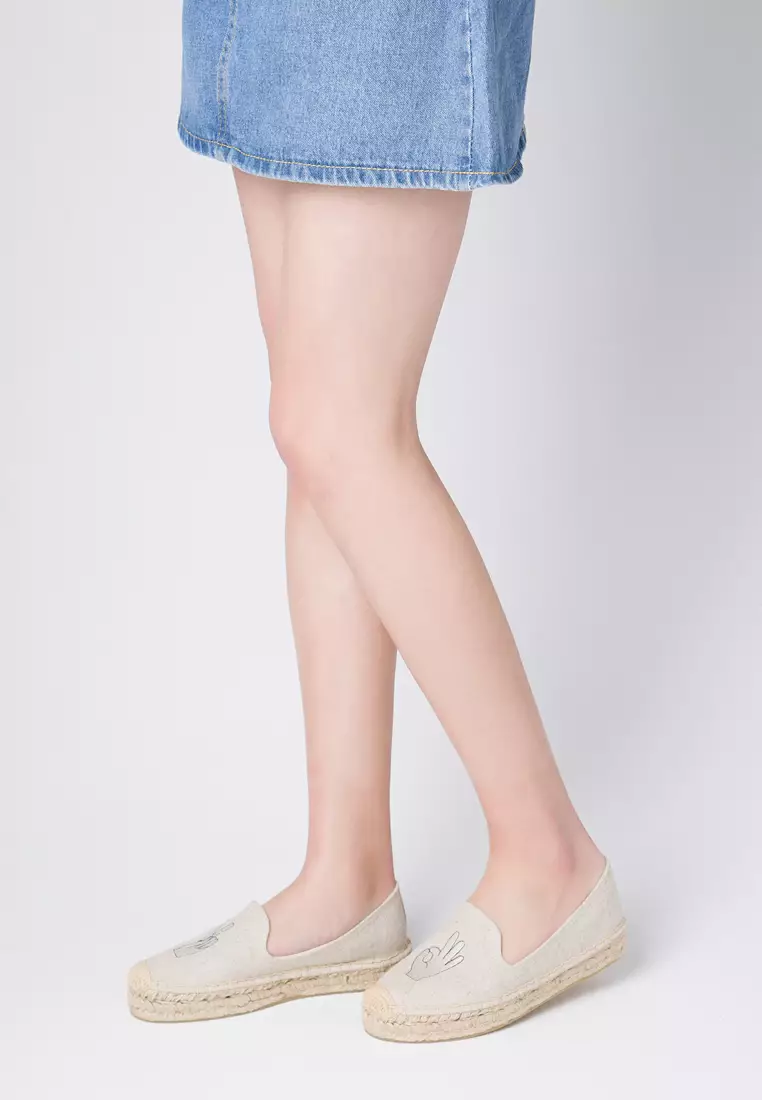 Platform Embroidered Canvas Espadrilles HB6105