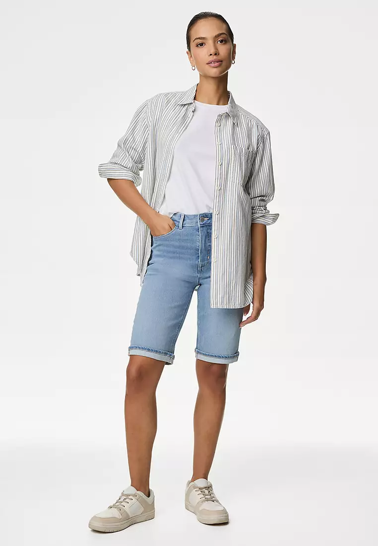 Magic Shaping Denim High Waisted Shorts