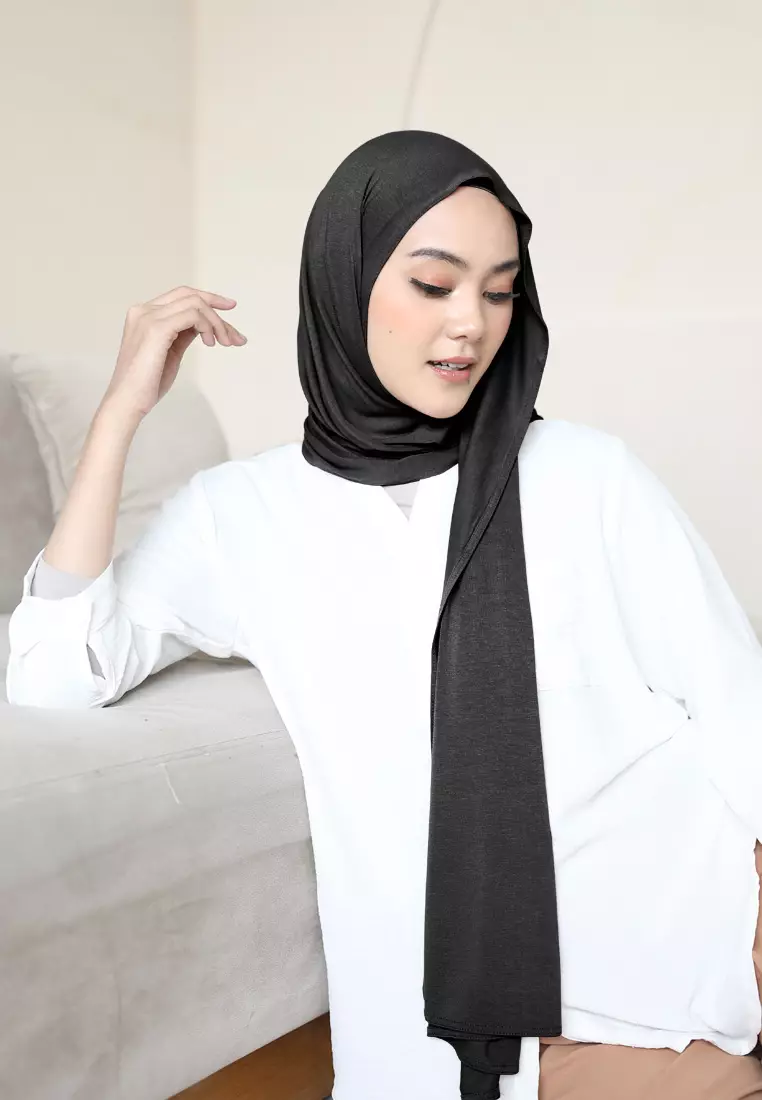 Pashmina Meleyot Basic Tencel Premium - Espresso Black